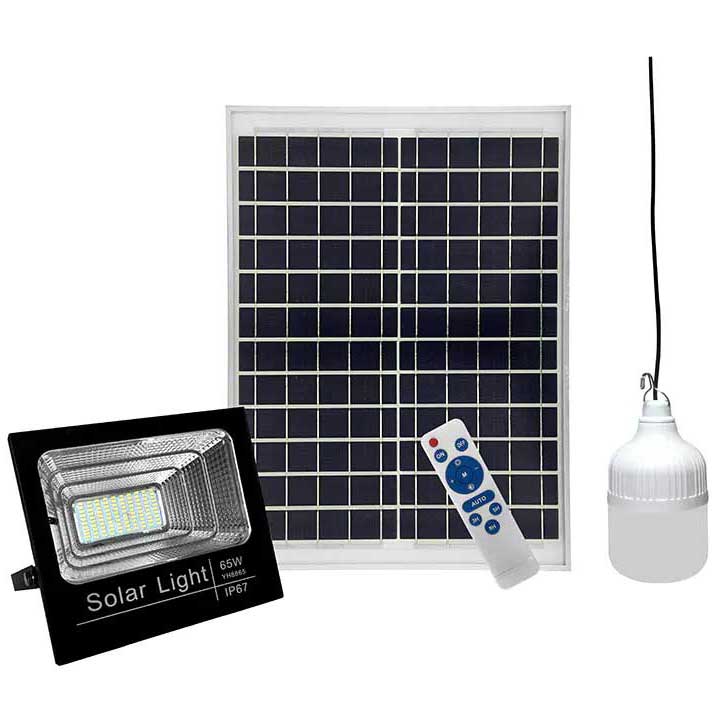 IP67 Alloy aluminum solar flood light with LED bulb for the indoor