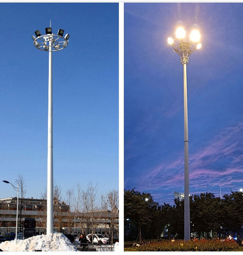 Galvanized Iron 15m 25m 35m 45m High-Mast Lighting Pole