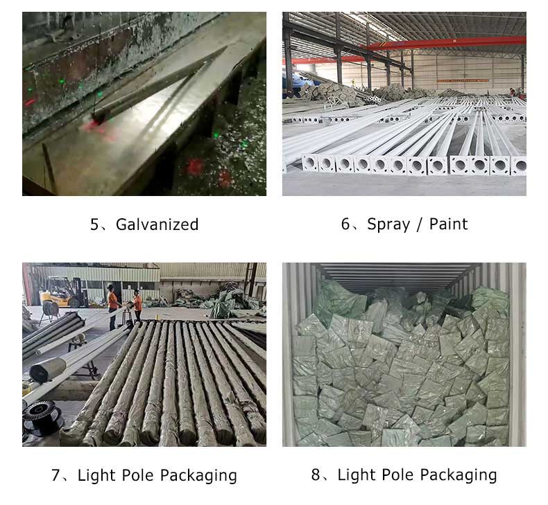 Galvanized Iron 15m 25m 35m 45m High-Mast Lighting Pole