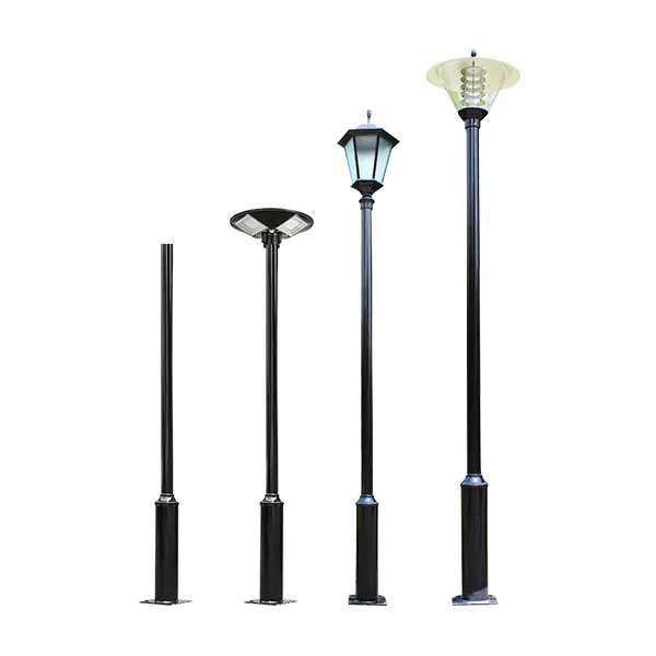 2m 3m 4m Galvanized garden Light Poles Q235 Stainless Steel Lamp Post