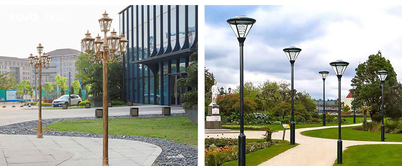 2m 3m 4m Galvanized garden Light Poles Q235 Stainless Steel Lamp Post