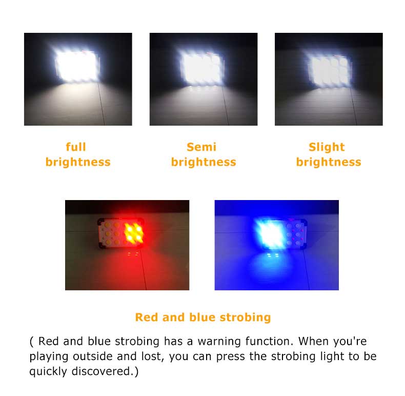 Rechargeable COB SOLAR Flood Lights for Outdoor Camping Hiking Emergency Car Repairing Fishing