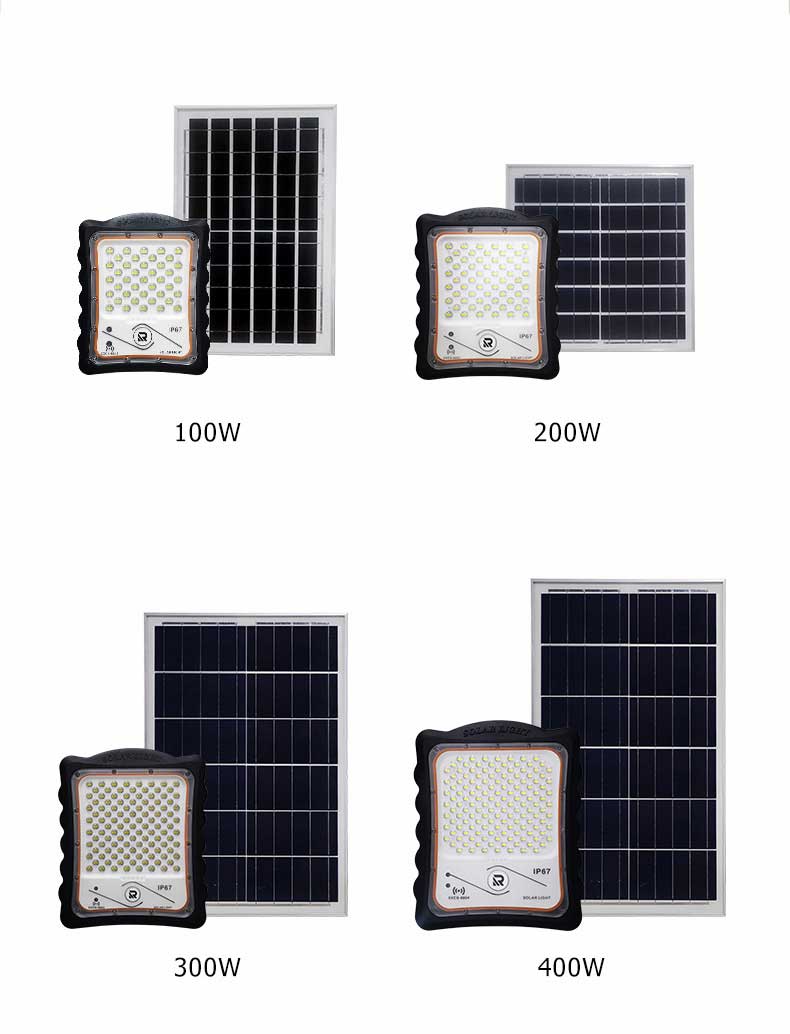 Solar Security Flood Lights Motion Sensor IP67 Waterproof with Remote Control