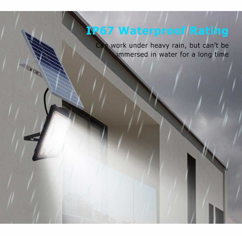 Solar Security Flood Lights Motion Sensor IP67 Waterproof with Remote Control