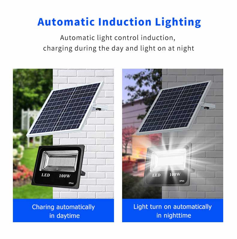 RGB solar flood light with 7 colors