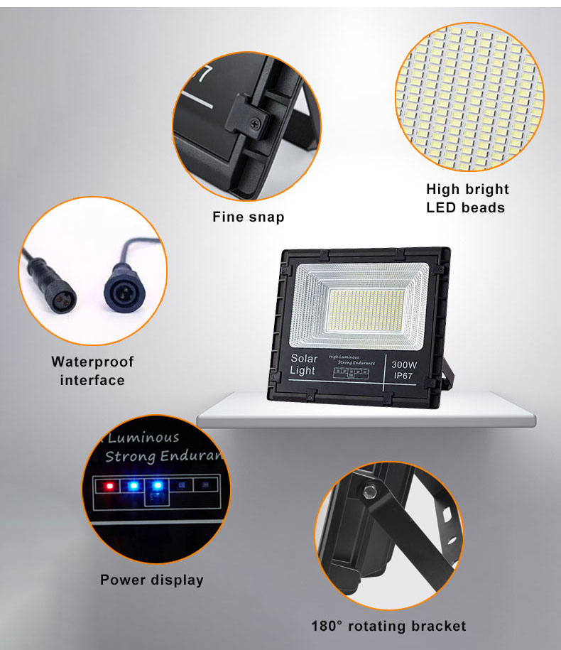 40W 60W 120W 200W 300W 400W 500W hot sale solar flood lights with battery indicator and remote