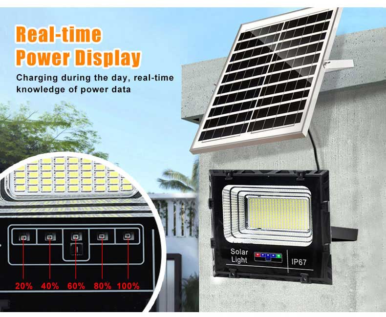 50W 100W 200W 300W 400W 500W Solar Flood lights with led battery indicator, ABS and aluminum housing optional