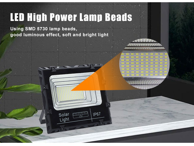 50W 100W 200W 300W 400W 500W Solar Flood lights with led battery indicator, ABS and aluminum housing optional