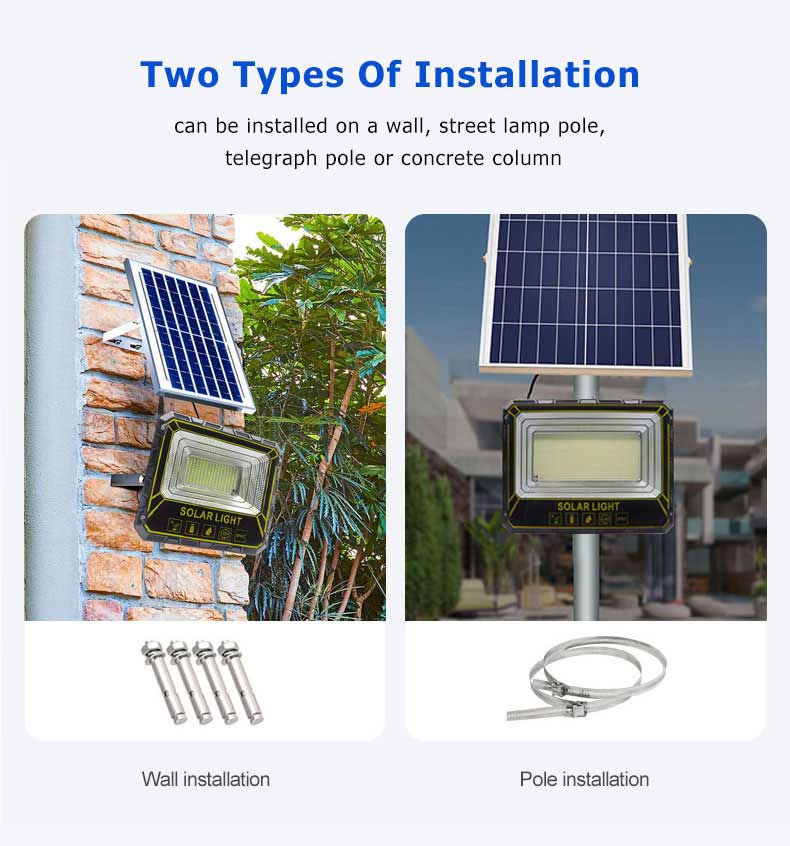 2023 solar flood lights 40W 60W 100W 200W 300W 500W Security Lights