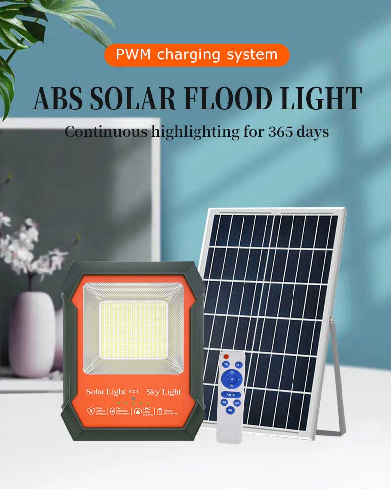 2023 NEW design100W 200W 300W Solar Outdoor Lights Waterproof Bright Solar Floodlight Remote Control