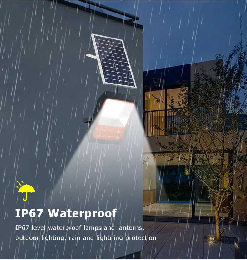 2023 NEW design100W 200W 300W Solar Outdoor Lights Waterproof Bright Solar Floodlight Remote Control