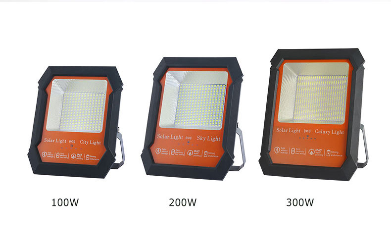 2023 NEW design100W 200W 300W Solar Outdoor Lights Waterproof Bright Solar Floodlight Remote Control