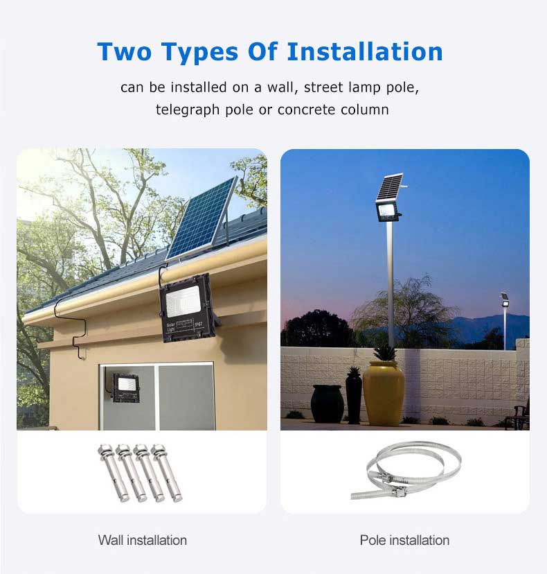 ABS and aluminum housing Security LED Solar Floodlight