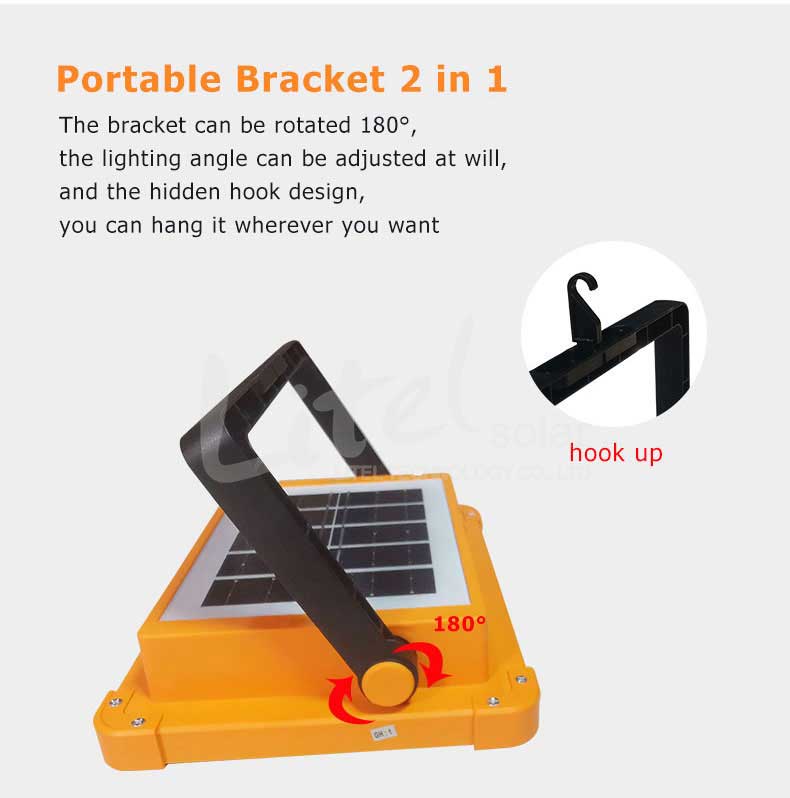 Portable Led Rechargeable Work Solar Light for Power Failure Emergency Car Repair