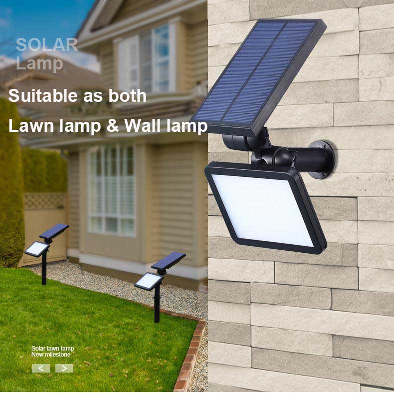 48 led solar powered pathway lawn solar garden light