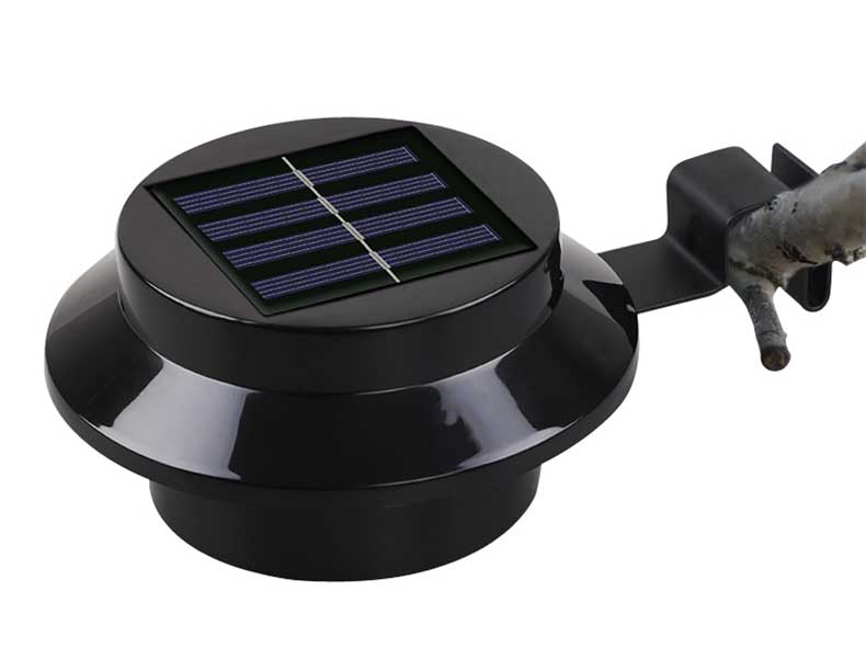 3 led solar powered fence garden wall light