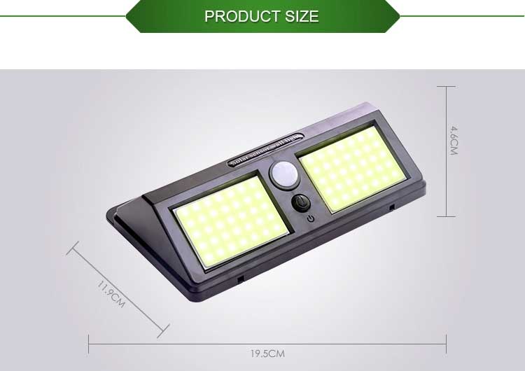 Hot produce 70 ics COB garden solar led wall light