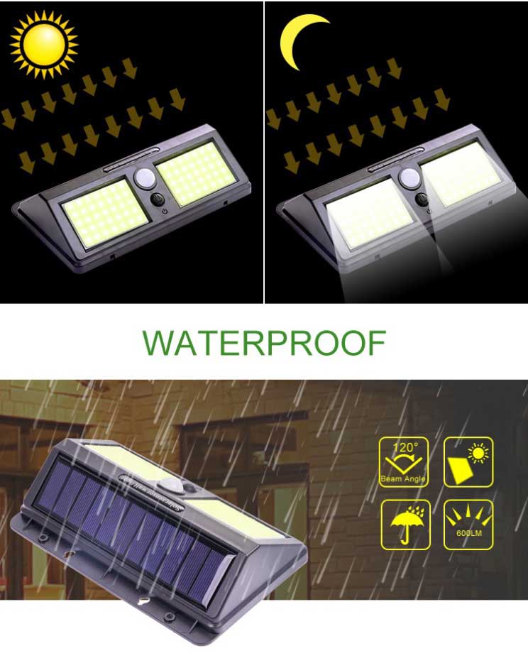 Hot produce 70 ics COB garden solar led wall light