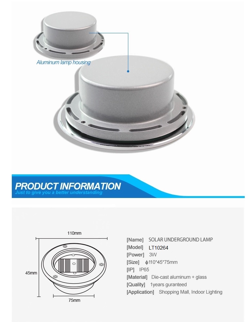 High power high lumen waterproof round led underground light