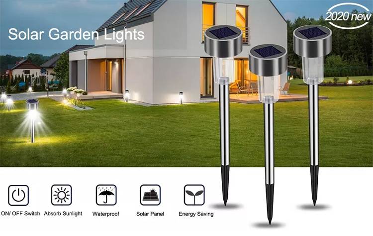 Outdoor Pathway spike stake Mini solar Lawn Light