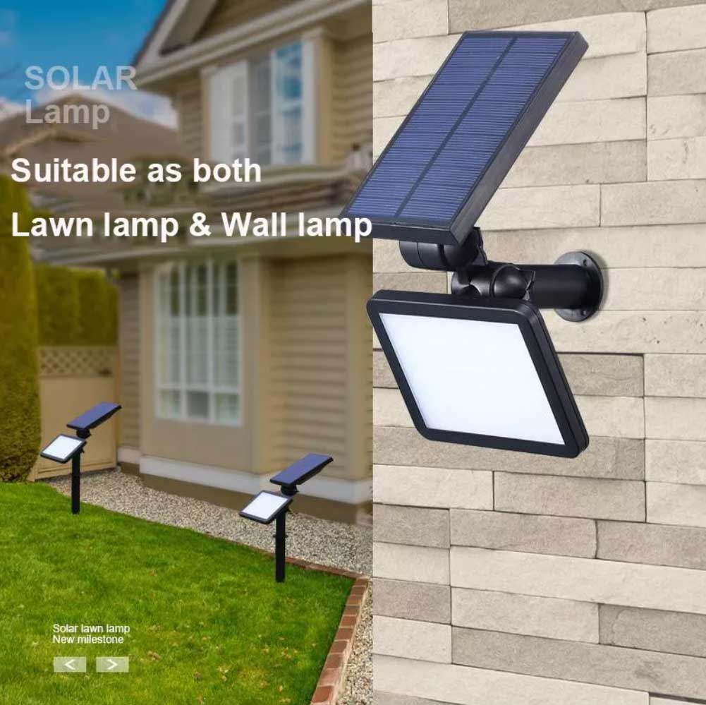 48 led solar powered pathway lawn solar garden light