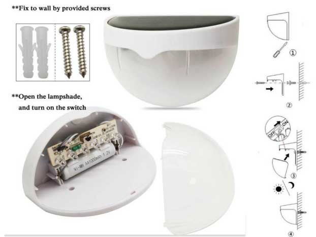 IP44 Solar LED Walkway Step Lights Outdoor