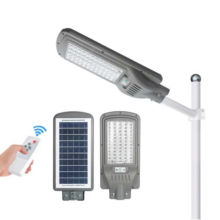 100w 200w 300w PIR motion sensor C-type ABS all in one intergrated solar street light