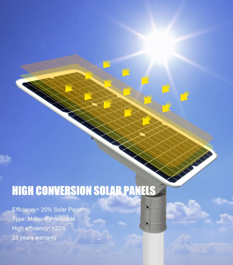 Integrated all in one aluminum alloy solar street light with adjustable light support