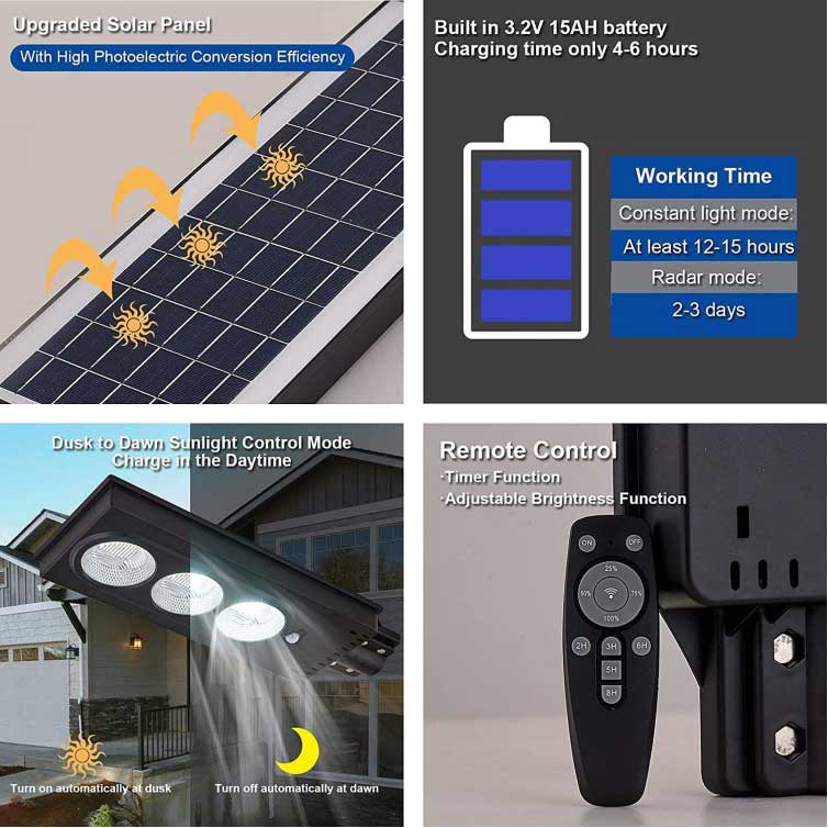 150W new model integrated all in one solar street light