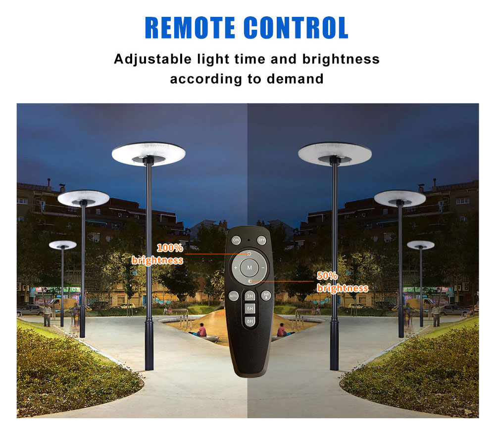 300W Solar Led Garden(UFO) Light with Motion Sensor IP-65 Water Proof with Remote controller