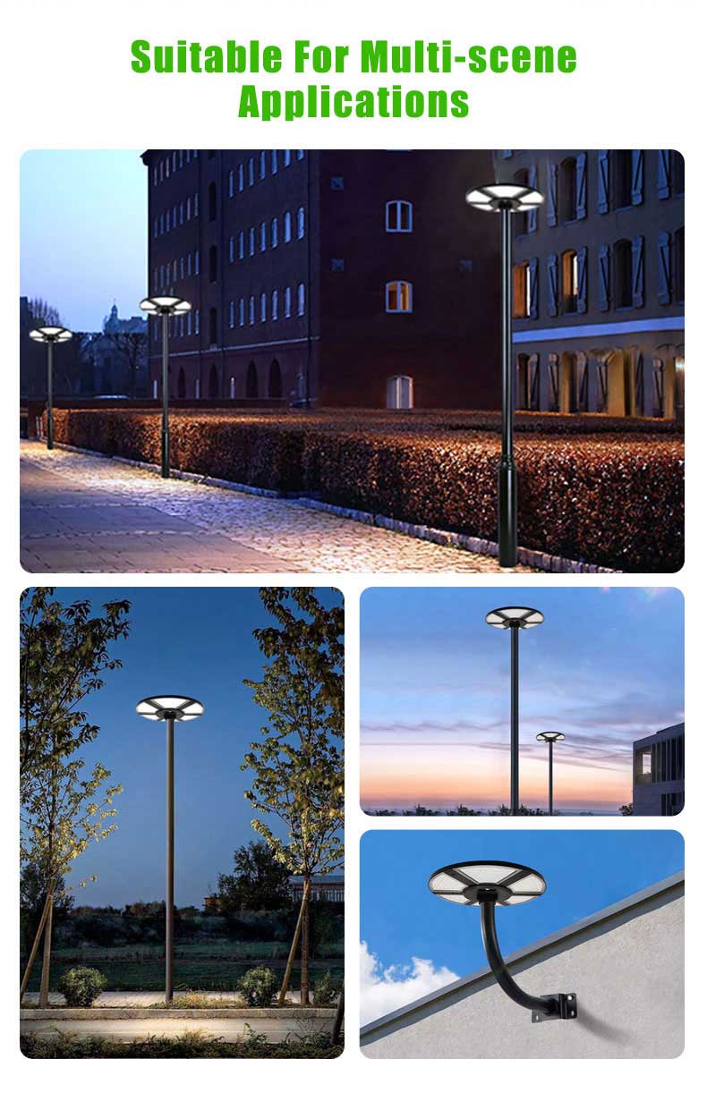 200W 400W 600W 8500K super thin integrated solar garden light