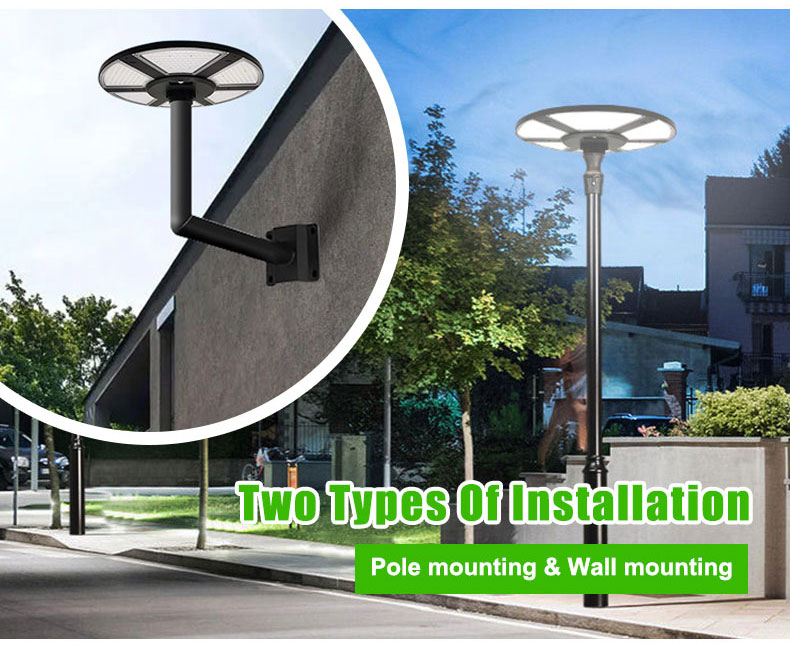 200W 400W 600W 8500K super thin integrated solar garden light