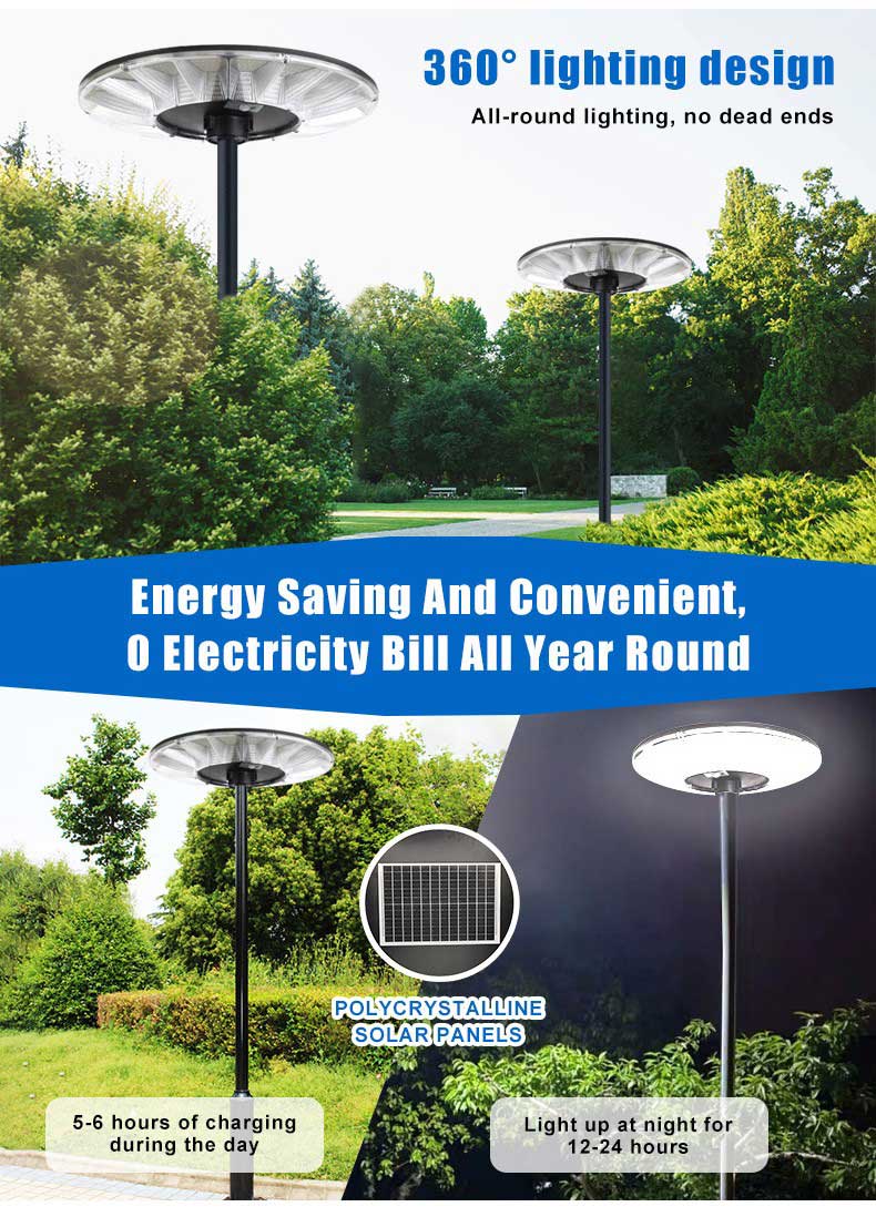 Φ600mm 500W Solar Garden Light with Motion Sensor