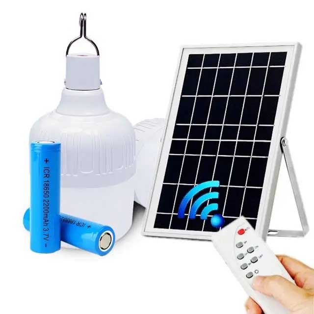 Indoor Solar LED bulb rechargeable portable Solar Emergency Bulb